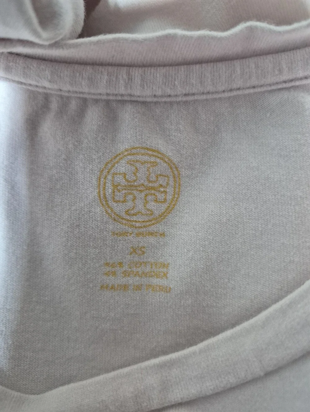 Tory Burch Logo Graphic T-Shirt XS Pink Retro Cotton Blend Tee
